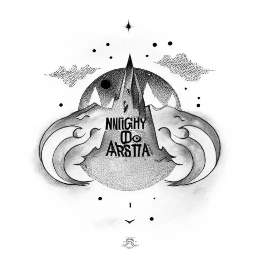 A Dreamy Night Sky With The Quote 'Aspera Ad Astra' Written In Elegant Script