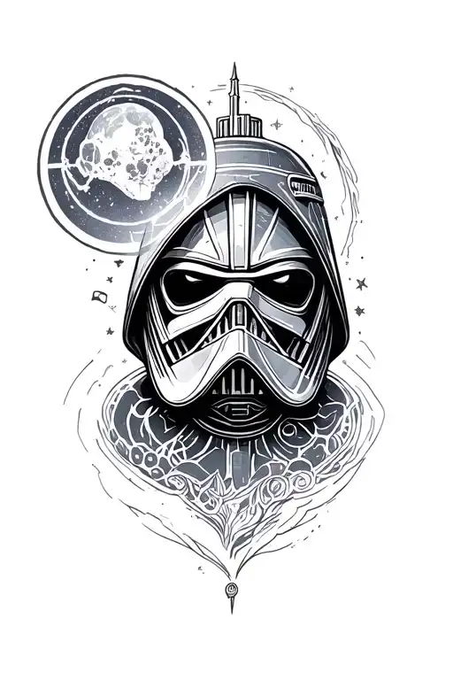 A Mashup Of Vessel From Sleep Token And Star Wars