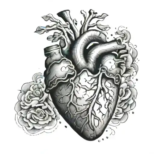 Anatomical Heart And Galaxy Inside