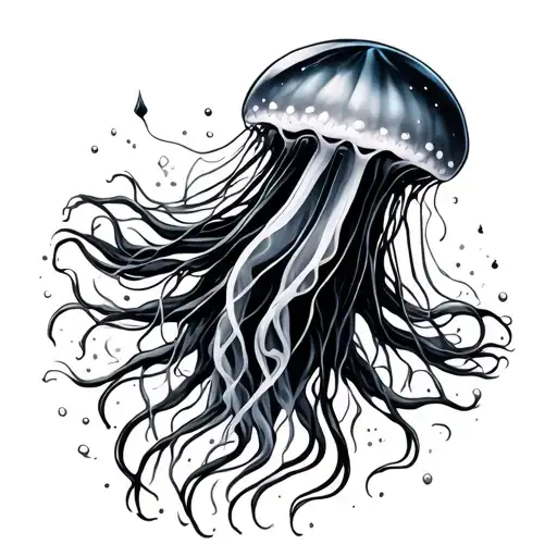 Physcadelic Space Jellyfish Floating