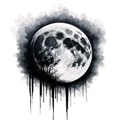 Moon Foggy Full Moon