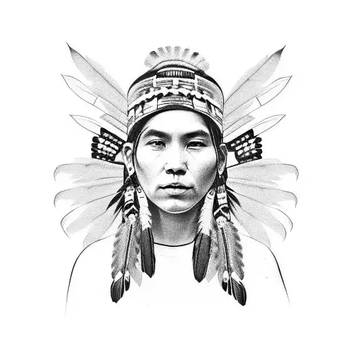 Native Women With Headdress