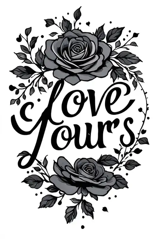 Love Yours In Cursive Writing