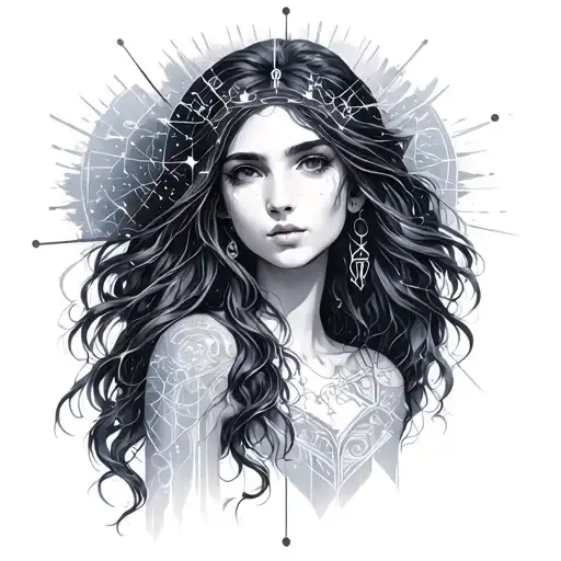 Constellation Virgo Synbol With Arianna