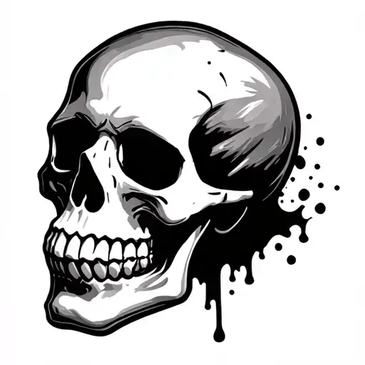 Skull Wearing A Paint Spray Mask
