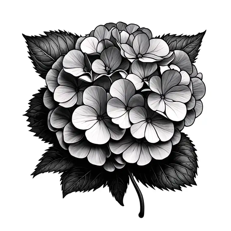 Hydrangea Kids Names Incorporated Within The Design