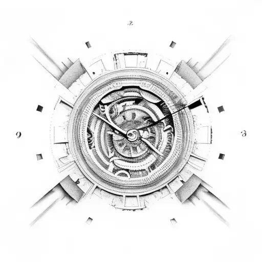 Broken Clock With Gear