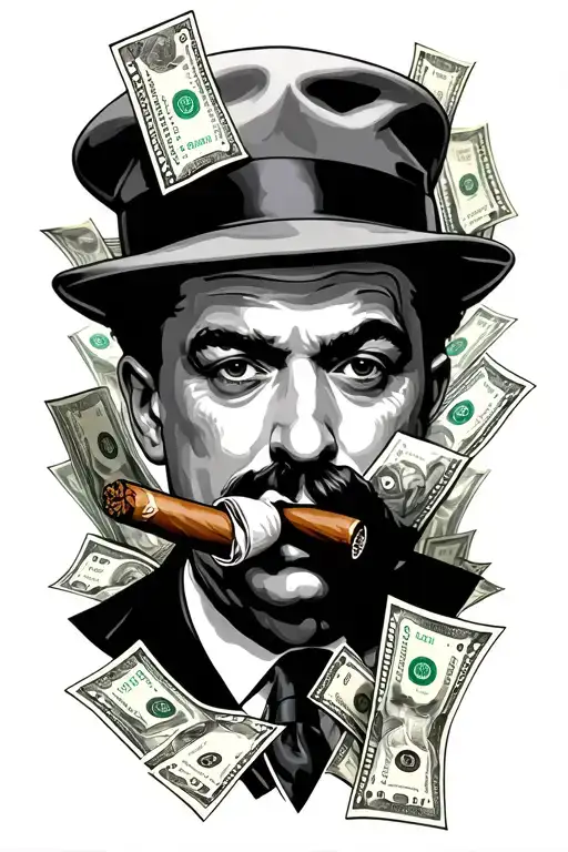 Gangsters Cigar Money Raining