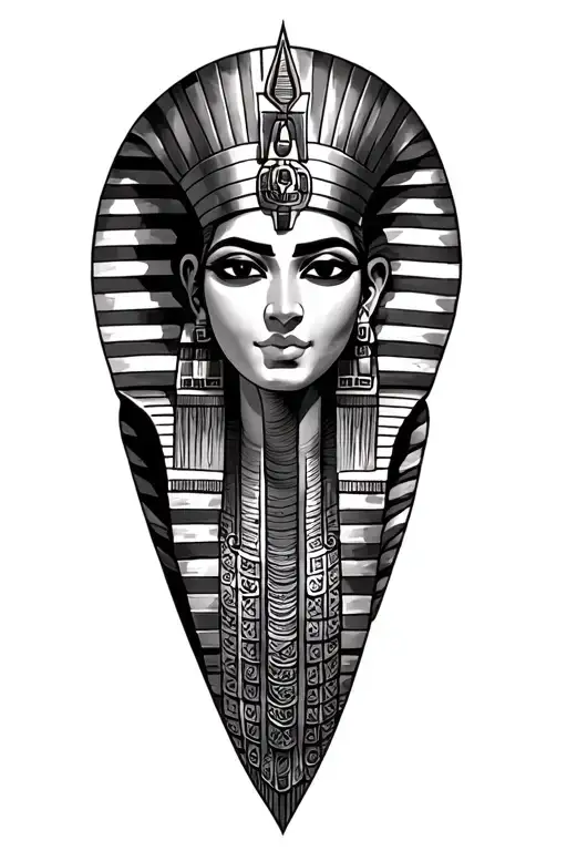 Egyptian Full Leg Slevee Tattoo Design
