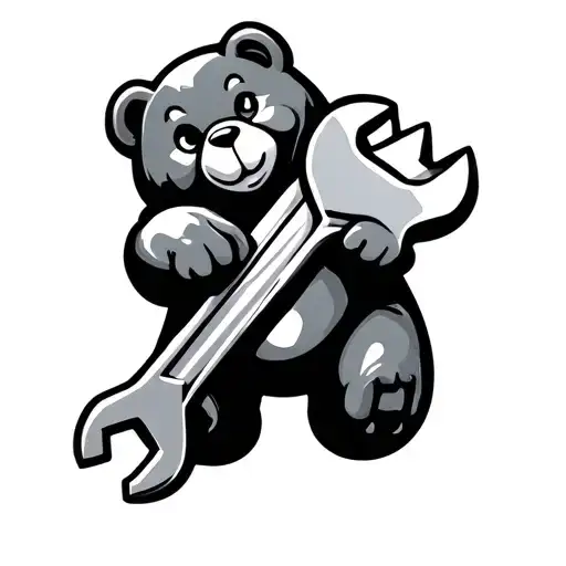 Gummy Bear Holding Wrench