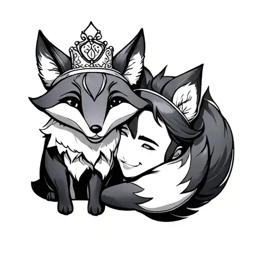 Little Prince Hugging Fox