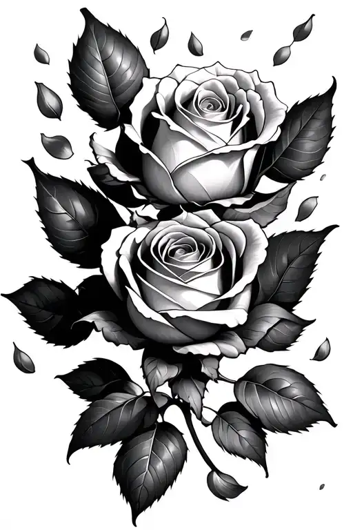 Rose With Petals Falling Off