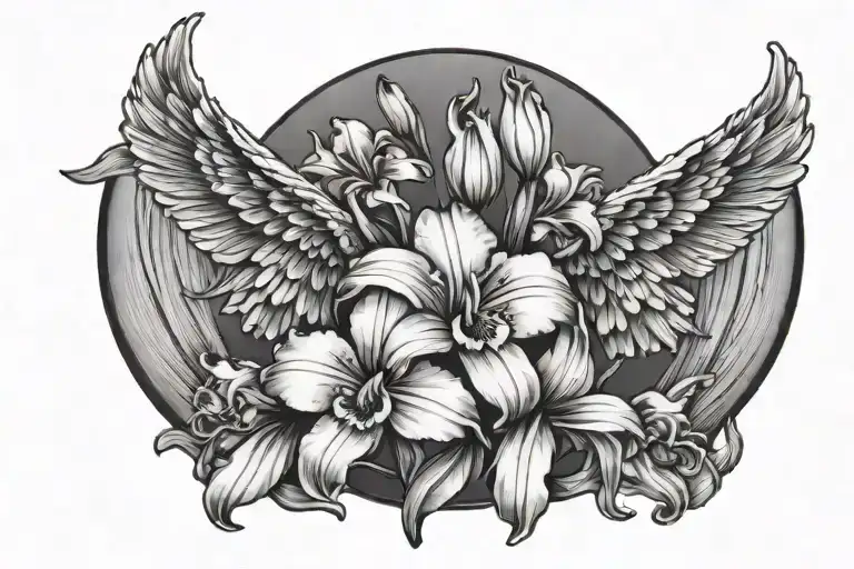 Angel Wings Iris And Hunnysuckle