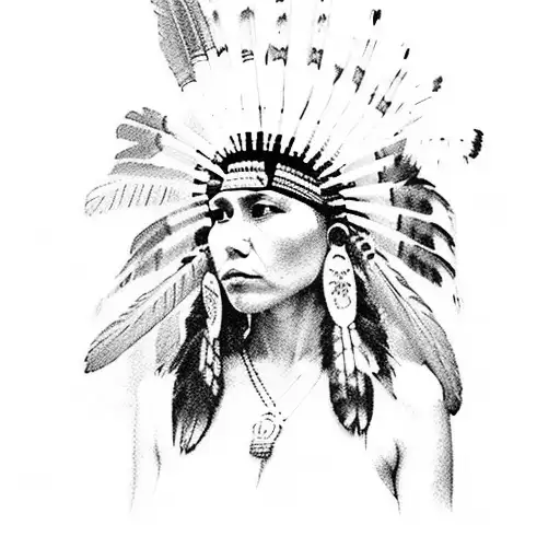 Native Women With Headdress