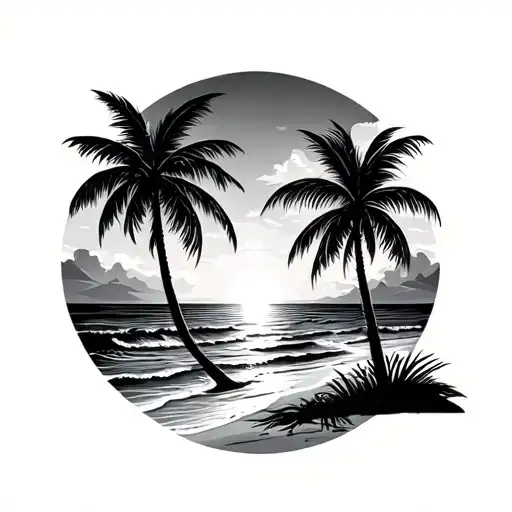 Beach And Sunrise Background