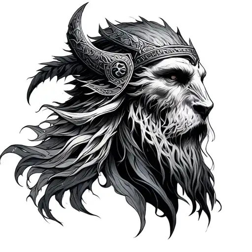 Norse Tattoo About Rebirth For Spine