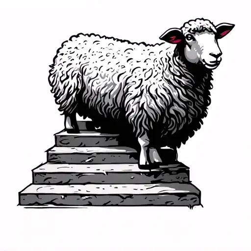 Black Sheep Stairs And It Saying A Scripture