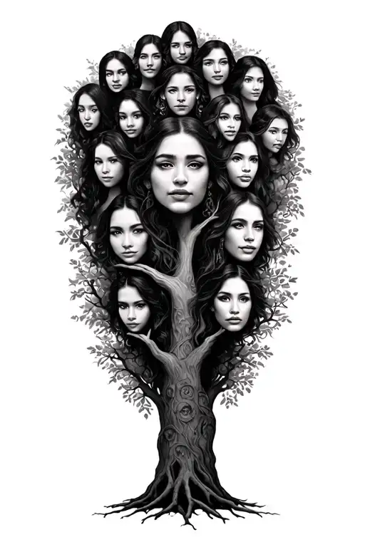 Tree With Each Member Represented