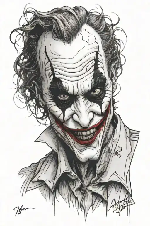 The Joker Sketch Style