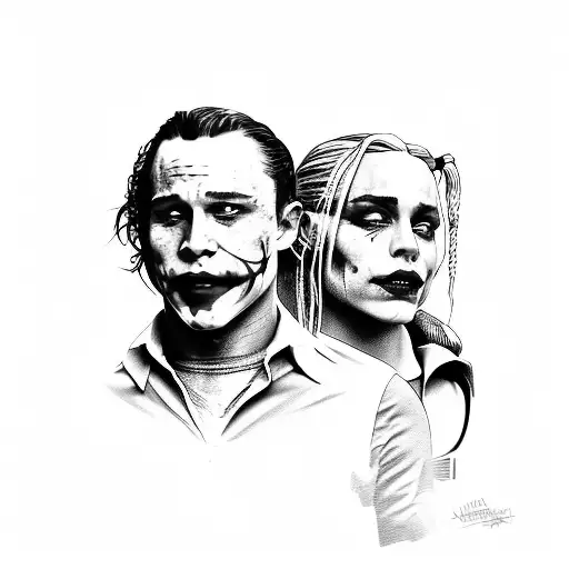 Heath Ledger Joker And Harley Quinn Destroyed City