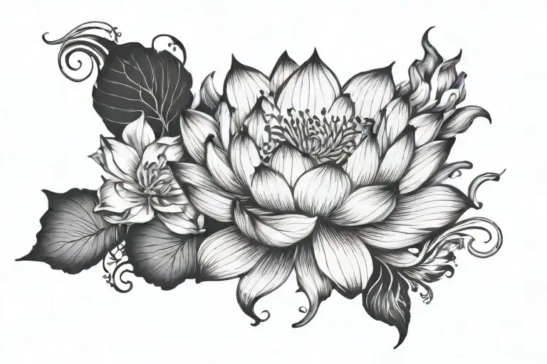 Black And White Lotus