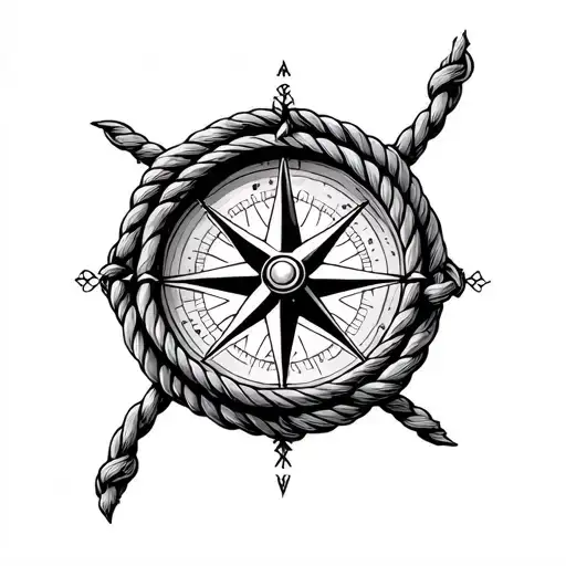Compass With Rope Around It