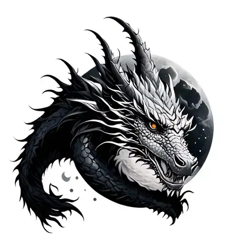 Moon And Female Dragon