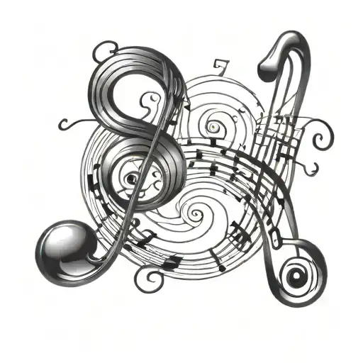 Treble Clef Sheet Music Notes Flowing