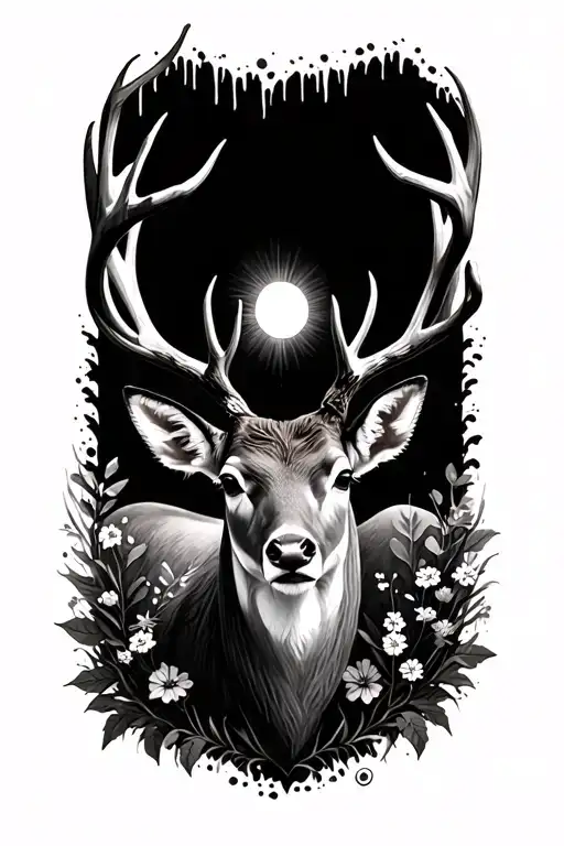 Deer In The Background