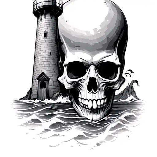 Lighthouse With Skull As The Base