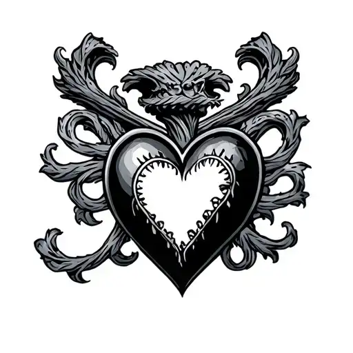 Scottish Logan Crest Featuring Pierced Heart
