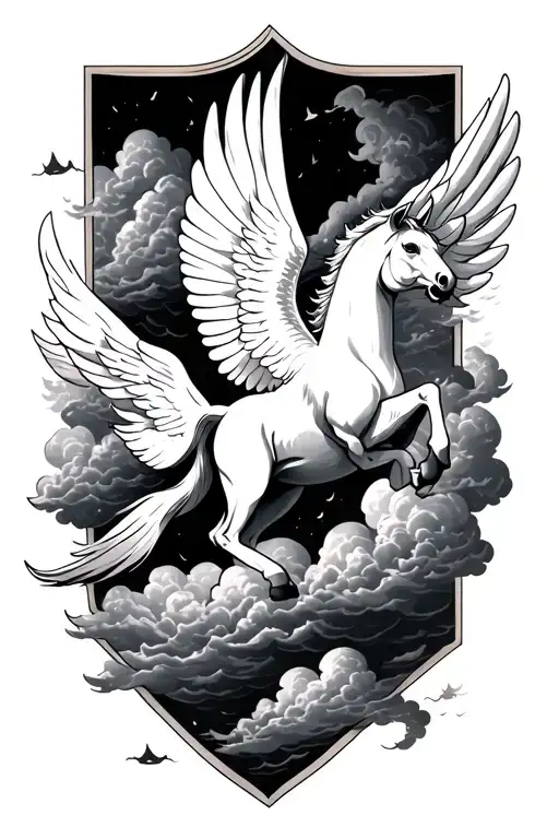 Pegasus And Clouds Surrounding
