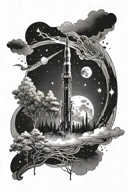 Nature Going Up To Space Going Up To Heaven