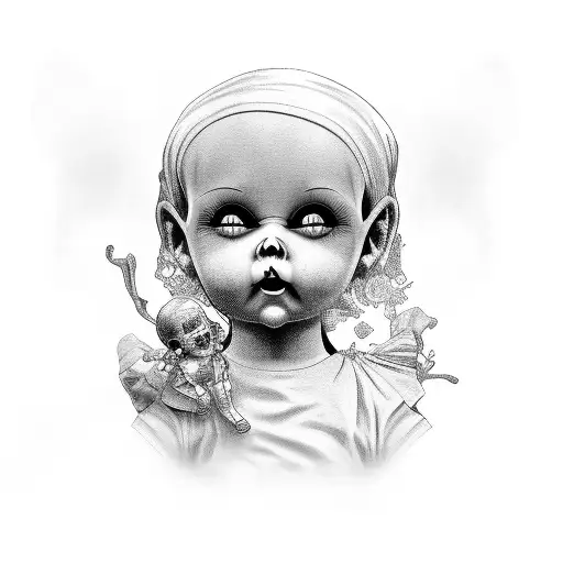Creepy Baby Doll Head