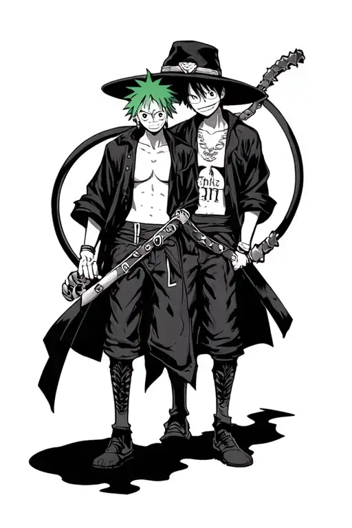 Trafalgar Law Luffy And Zoro One Piece