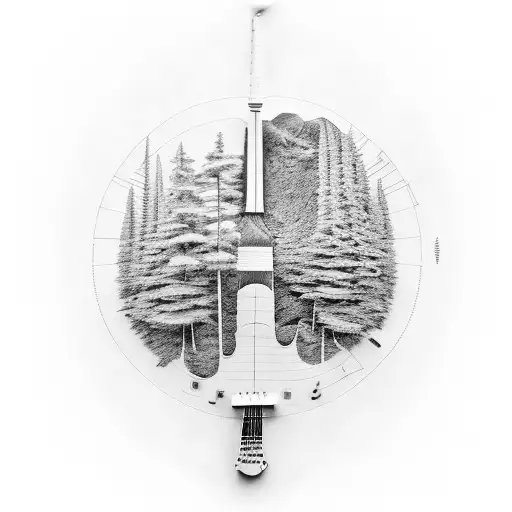 Natural Scenery In Guitar Shape