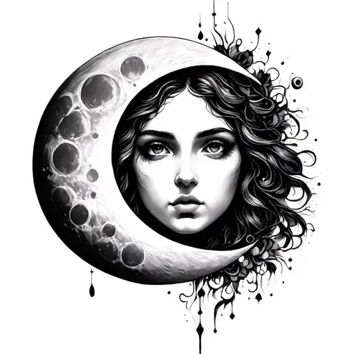 Moon Woman's Face