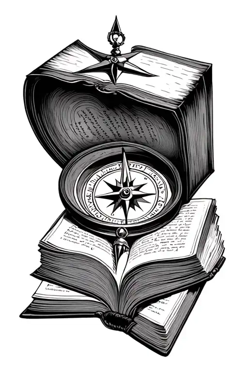Compass And Book