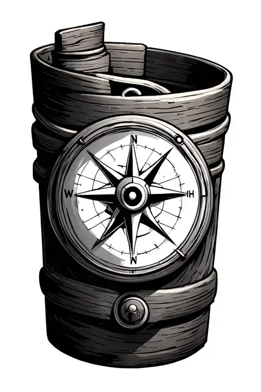 Navigation Lines With Compass