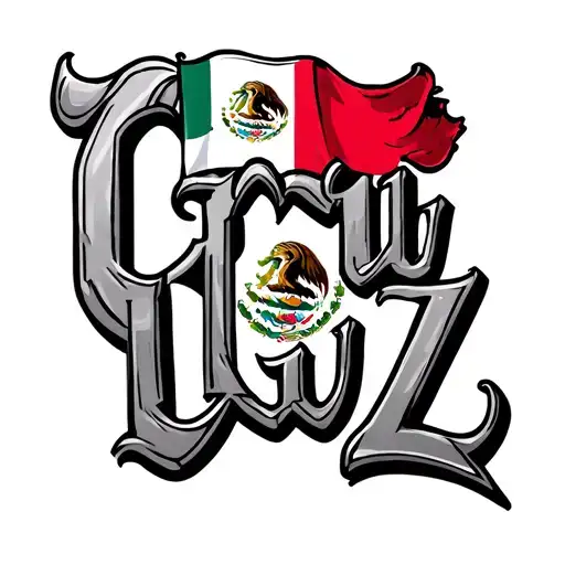 Cruz Letters With Mexican Flag On Top