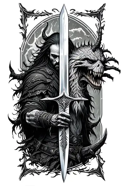 The Witcher Signs Forest Swords Monsters