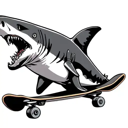 Shark And Skateboard