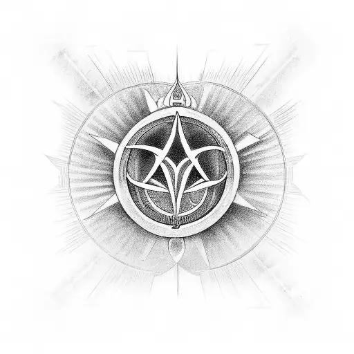 Divine Wisdom Symbol Merging With An Eternal Soulmate