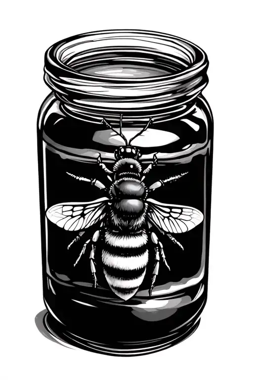 Bee And Honey Jar