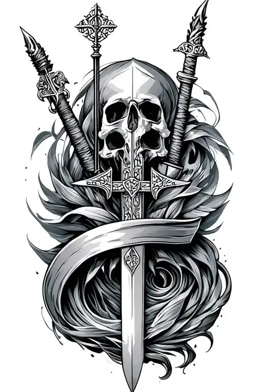 Religious Weapon Blend With River