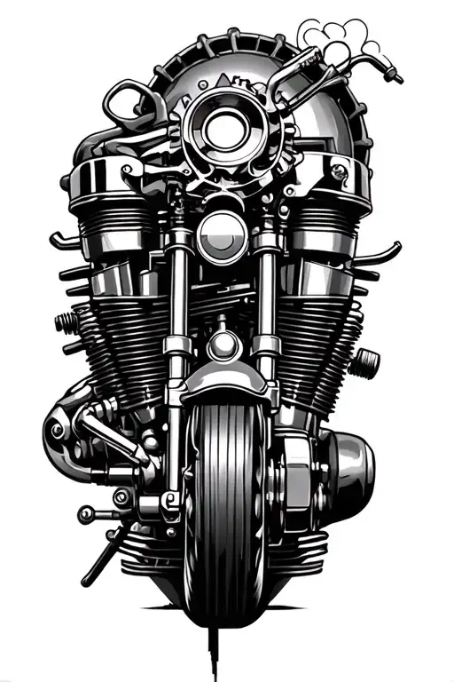 Steam Punk V-twin Engine