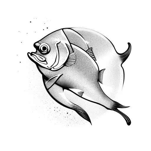 A Fish Jumping Out Of A Vinyl Record