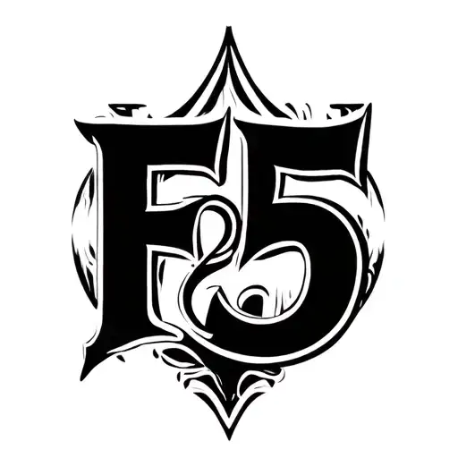Lettering Of F25 Without Any Background
