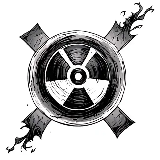 Gothic Style Radiation Hazard Sign