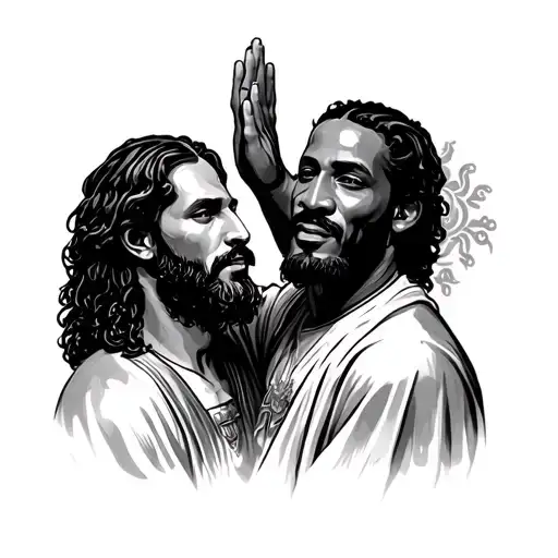 Jesus Christ And P Diddy High Fiving